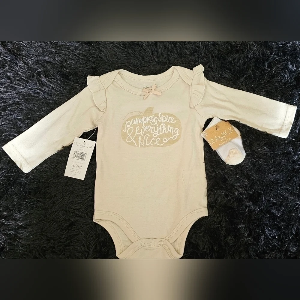 LILA & Jack Pumkin Spice and Everything Nice 3pc set 6-9m